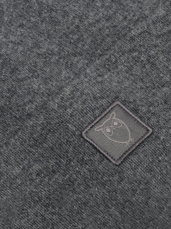 KnowledgeCotton Apparel - UNI Bonnet en laine à double épaisseur Hats 1073 Dark Grey Melange