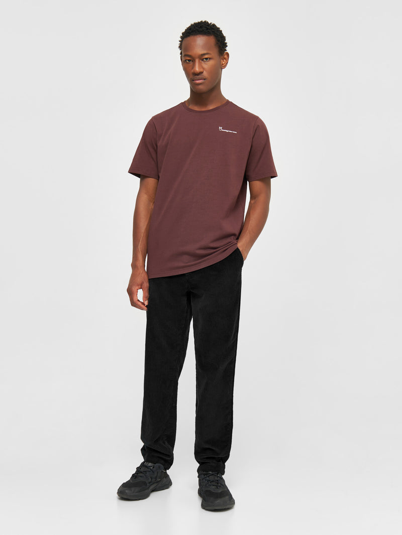KnowledgeCotton Apparel - MEN CHUCK regular 8-wales corduroy chino pants Pants 1300 Black Jet